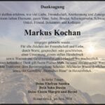 Danksagung Markus Kochan
