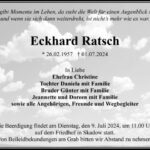 Traueranzeige Eckhard Ratsch