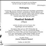 Danksagung Manfred Beinhoff (Theo)