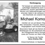 Danksagung Michael Komolka