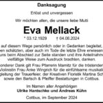 Danksagung Eva Mellack