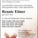Traueranzeige Renate Eitner