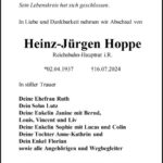 Traueranzeige Heinz-Jürgen Hoppe