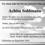 Traueranzeige Achim Soldmann