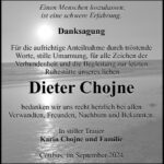 Danksagung Dieter Chojne