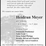 Traueranzeige Heidrun Meyer geb. Scharoba