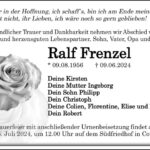 Traueranzeige Ralf Frenzel