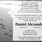 Traueranzeige Daniel Alexander