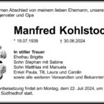 Traueranzeige Manfred Kohlstock