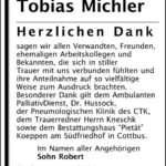 Danksagung Tobias Michler