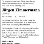 Danksagung Jürgen Zimmermann (Zimmi)