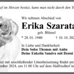 Traueranzeige Erika Szarata