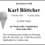 Traueranzeige Karl Böttcher
