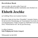 Danksagung Elsbeth Jeschke