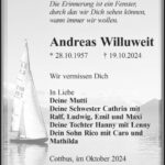 Traueranzeige Andreas Willuweit