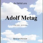 Jahresgedenken Adolf Metag