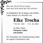 Traueranzeige Elke Trocha