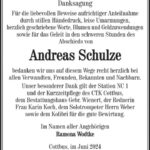 Danksagung Andreas Schulze