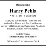 Danksagung Harry Pehla