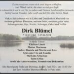 Traueranzeige Dirk Blümel