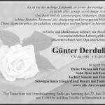 Traueranzeige Günter Derdulla