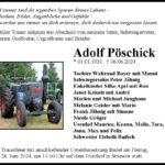 Traueranzeige Adolf Pöschick