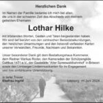 Danksagung Lothar Hilke