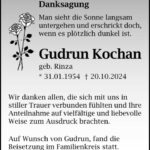 Traueranzeige Gudrun Kochan geb. Rinza
