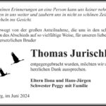 Danksagung Thomas Jurischka