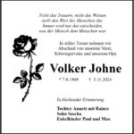 Traueranzeige Volker Johne