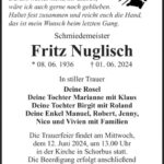 Traueranzeige Fritz Nuglisch