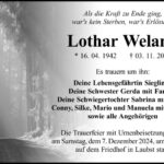 Traueranzeige Lothar Weland