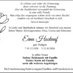 Traueranzeige Erna Hockauf geb. Preßgott