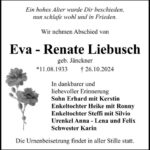 Traueranzeige Eva-Renate Liebusch