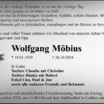 Traueranzeige Wolfgang Möbius