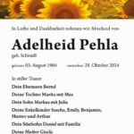 Traueranzeige Adelheid Pehla