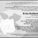 Traueranzeige Erna Kokkot