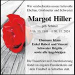 Traueranzeige Margot Hiller