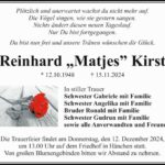 Traueranzeige Reinhard „Matjes” Kirst