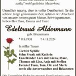 Traueranzeige Edeltraud Aldermann geb. Briesemann