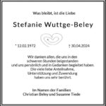 Danksagung Stefanie Wuttge-Beley