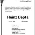 Traueranzeige Heinz Depta
