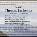 Traueranzeige Thomas Jurischka