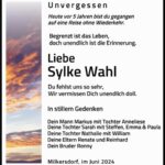 Danksagung Sylke Wahl