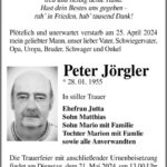 Traueranzeige Peter Jörgler