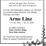 Traueranzeige Arno Linz