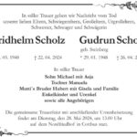 Traueranzeige Friedhelm Scholz