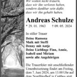 Traueranzeige Andreas Schulze