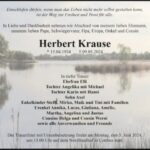 Traueranzeige Herbert Krause