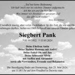 Traueranzeige Siegbert Pank